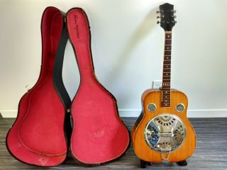 Vintage Gretsch Resonator Guitar Acoustic Usa Serial 9 1169 Late 60 