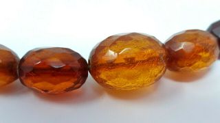 Vintage Natural Honey Baltic Amber Beaded Necklace 22 