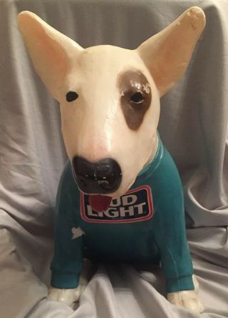 Vintage 1986 Spuds Mackenzie Budweiser Bud Light Dog Bar Statue Rare