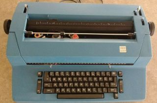 Vintage Blue Typewriter IBM Correcting Selectric II 2 electric 3