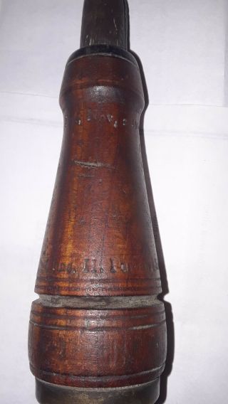 Vintage Antique Charles H.  Perdew Crow Call Dated Nov.  2,  1909 Henry,  Illinois