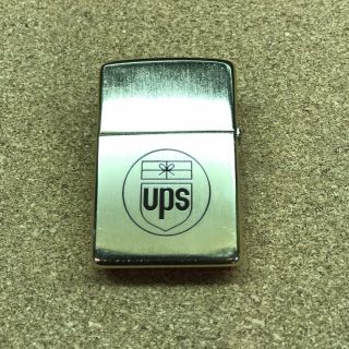 Vintage 1981 Gold Plated Advertising Zippo Lighter United Parcel Service Co Ups
