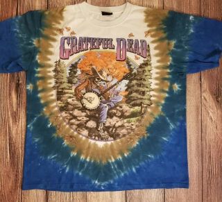Vintage Liquid Blue Grateful Dead Double Sided 1994 Summer Tour Shirt