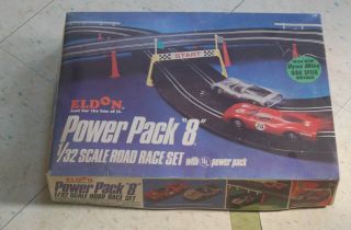 Eldon Power Pack 8 Vintage Slot Road Race Set 9545