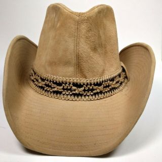 Vintage Resistol Stagecoach Tan Suede Western Cowboy Hat Ranch Sz 7,  Texas Made.