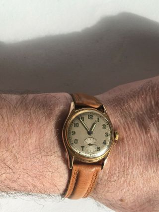 Lovely Vintage G/p 1940`s Era Military Style Mens Wrist Watch Cal.  190 Unitas?