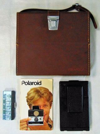 Vintage Polaroid Sx - 70 Land Camera Alpha 1 Model 2 With Info Book & Carry Case.