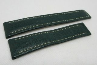 Tag Heuer 20mm Green Leather Strap Oem Vintage