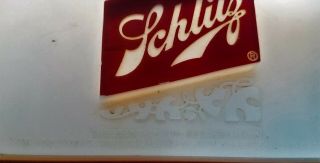 Vintage Schlitz Beer Motion Lighted Spinning Globe Bar Sign Great 7