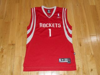 Vintage Reebok Tracy Mcgrady Red Houston Rockets 1 Nba Team Swingman Jersey Med