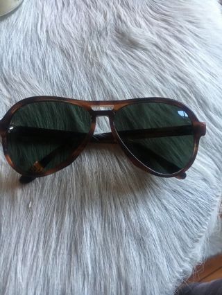 Vintage Ray Ban Aviator Sunglasses,  Vagabond,  B&l,  Tortoise Shell Frame Made In Usa