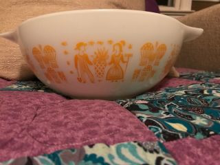 Vintage Pyrex Amish Butterprint Orange Cinderella Nesting Mixing Bowl 444