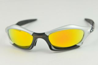 Oakley SPLICE FMJ Silver - Polished Black/Fire Iridium Sunglasses Rare 6