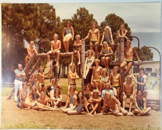 Vintage South Florida High School Swim Team Boys Girls Swimsuits Speedo 1980