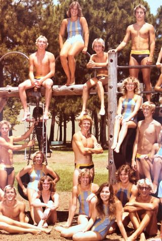 Vintage South Florida High School Swim Team Boys Girls Swimsuits Speedo 1980 3