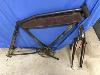 Prewar Elgin Bike Frame,  Tool Box Tank,  Crankset & Truss Fork 1930 