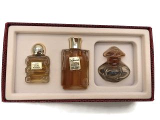 Vintage Lucien Lelong Mini Miniature Perfume Set Les Antiques Reissue Originale