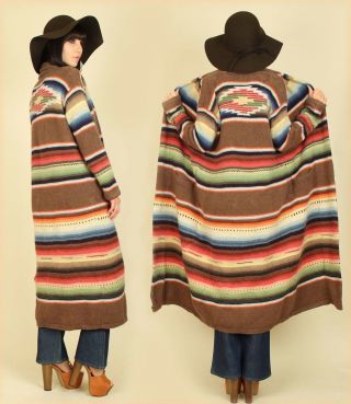 Ralph Lauren Handknit Wool Aztec Navajo Southwestern Sweater Cardigan Coat Rare