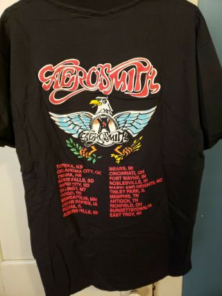 1993 AEROSMITH CONCERT T SHIRT XL AERO FORCE ONE TRUE VINTAGE SINGLE STITCH 2