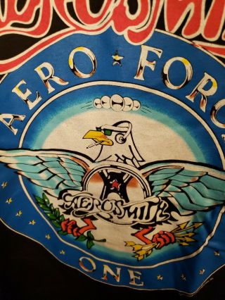 1993 AEROSMITH CONCERT T SHIRT XL AERO FORCE ONE TRUE VINTAGE SINGLE STITCH 4