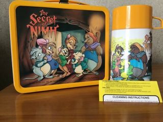 Vintage 1982 The Secret Of Nimh Lunchbox And Thermos -