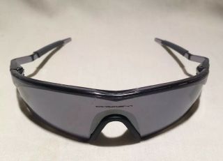 Vintage 80s Oakley Mumbo Sunglasses M Frame Gen1 Crystal Smoke Sport Wrap Cycle 3