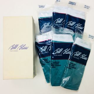 Deadstock Vintage 1984 Bill Blass Hanes Pack Of 6 Cotton Briefs Size M 32 - 34 Usa