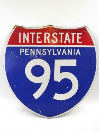 I - 95 Interstate Pennsylvania Highway Sign Road Vintage Retired