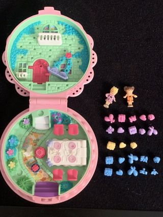 Polly Pocket Vintage Bluebird 1994 Pink Birthday Cake Toy Play Compact