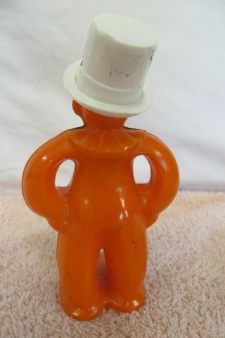 Vintage Hard Plastic Rosbro Halloween Pete the Clown Figurine 3