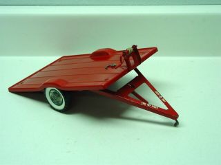 Vintage Tru Scale Tilt Trailer,  Flat Bed,  Farm Implement Toy 8