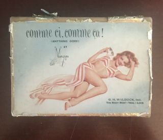 Rare Vintage Alberto Vargas Pinup Girls Playing Cards Comme Ci Comme Ca