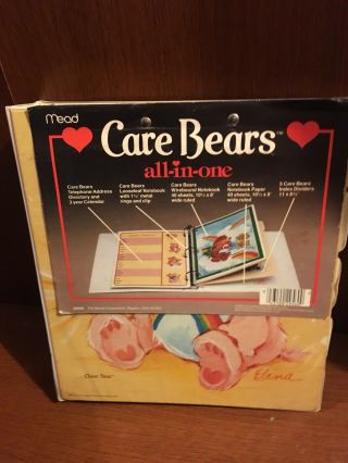 Vintage Care Bears Star Mead All In One Binder - Adorable Rare Fun 80’s