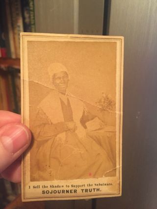 Sojourner Truth Calling Card Or Cabinet Card From 1864 - Extremely Rare