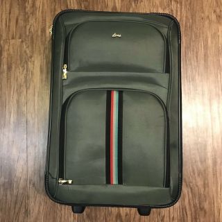 Vintage Lark Luggage Samsonite Green 22 " Wheeled Upright Carry On Suitcase
