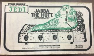 Vintage Star Wars Jabba The Hutt Action Playset Kenner 1983 Sears Line Art Box