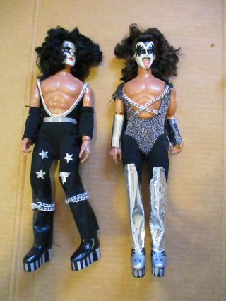 Kiss Toys,  Gene And Paul Vintage Action Figures,  Mego 12 ",  Late 1970s