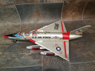 Rare Old Marx Japan Battery Operated B - 58 HUSTLER SUPERSONIC ATOMIC BOMBER 3