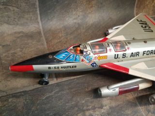 Rare Old Marx Japan Battery Operated B - 58 HUSTLER SUPERSONIC ATOMIC BOMBER 4