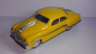 Vintage Tin Toy Car Minister Deluxe 1954 Pontiac Yellow