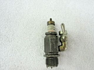 Antique Vintage Champion Built - In Priming Cup Spark Plug 7/8 " Thread Dp