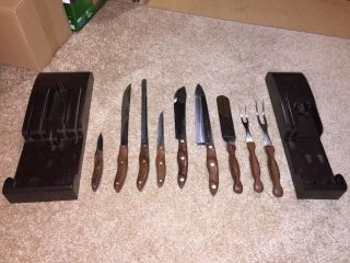Vintage Cutco Knives 9 Pc Complete Set With 2 Trays 20 21 22 23 24 25 26 27 28