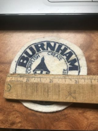 Rare Vtg Burnham By The Sea Newport RI 60s 70s Patch 4” HTF Logo Camp 2