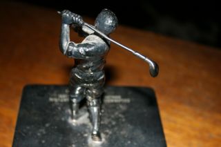 Vintage 1931 Figural Silverplate Golf Trophy/Trinket Box Colorado Golf Assoc. 4