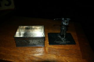 Vintage 1931 Figural Silverplate Golf Trophy/Trinket Box Colorado Golf Assoc. 6