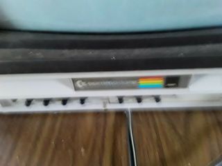 Vintage commodore computer video monitor powers up 4
