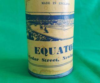 Vintage antique can of 3 EQUATOR tennis balls 5