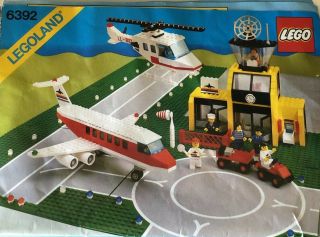 Lego Set 6392 Airport Vintage Town City Complete W/ Instructions & Mini - Figures