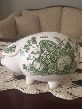 RARE VINTAGE Piggy Bank - Fruit Basket or Stratford pattern - - by MASON’S 2