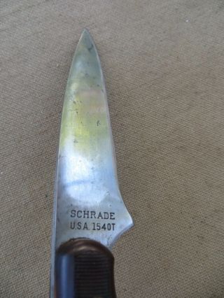 2 XCLNT VTG SCHRADE KNIVES - ONE WALDEN 225H & 1 154OT - - BOTH USA & IN GOOD COND 4